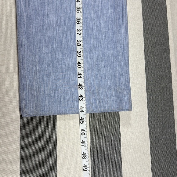 Nine West Womens Blue Melange Paperbag Waist Pants Size 10 Belted High Rise NWT - Picture 7 of 10